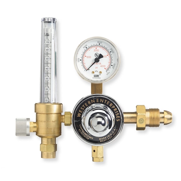Western Enterprises Medium Duty Flowmeter Regulator, Nitrogen CGA 580